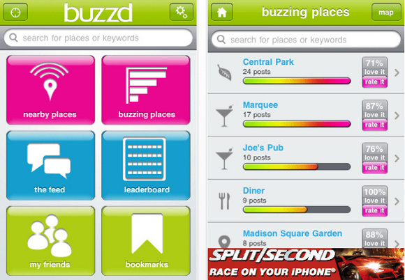 Las 5 mejores alternativas basadas en la ubicación de Foursquare 10 fs alt buzzd2