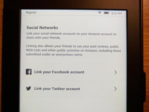 Cómo configurar y usar su Kindle Paperwhite 06 Paperwhite Connect Social Networks