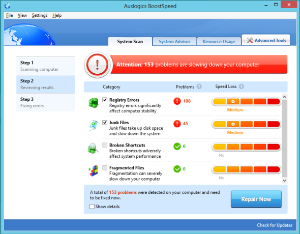 auslogics-boostspeed-system-scan-results