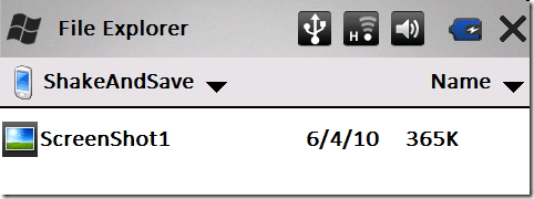 capturas de pantalla en Windows Mobile