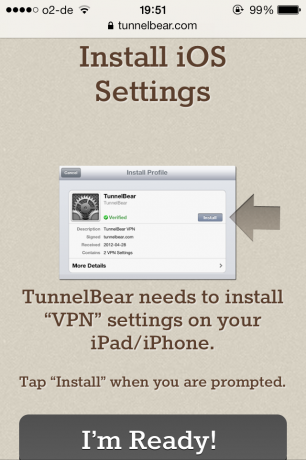 Configure una VPN en su iPhone en minutos con Tunnelbear tunnelbear4