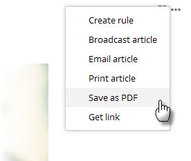 Inoreader - Guardar como PDF