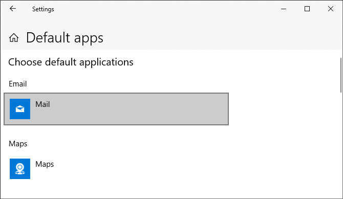 Aplicaciones predeterminadas de Windows 10