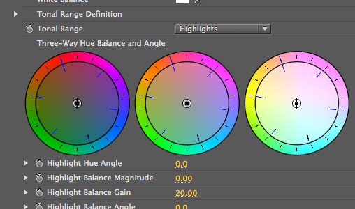 película de corrección de color