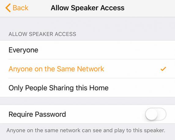 Acceso a altavoces HomePod