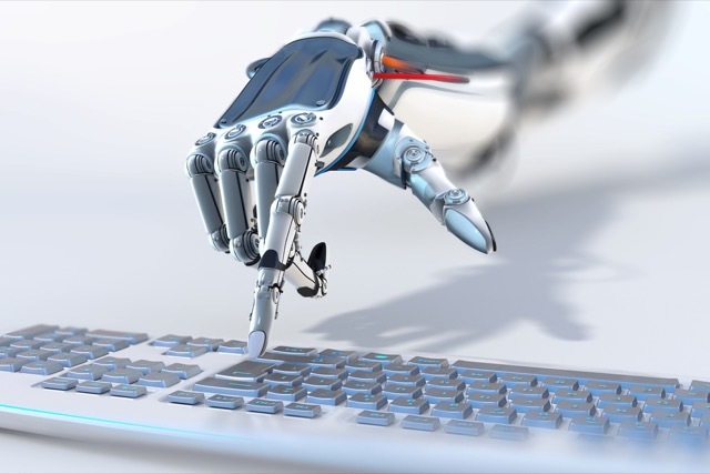 teclado robot-brazo