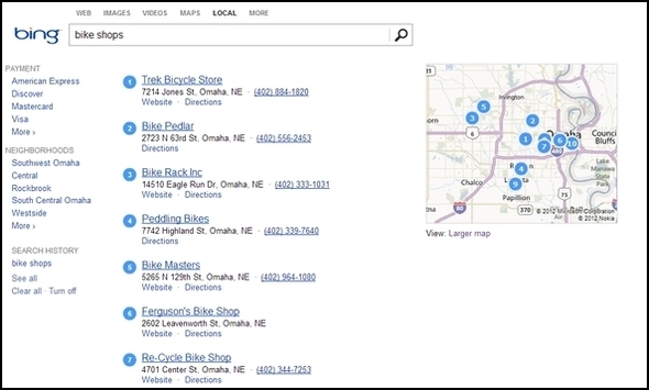 Mayor que Google: los mejores bits de Bing Bing Local1