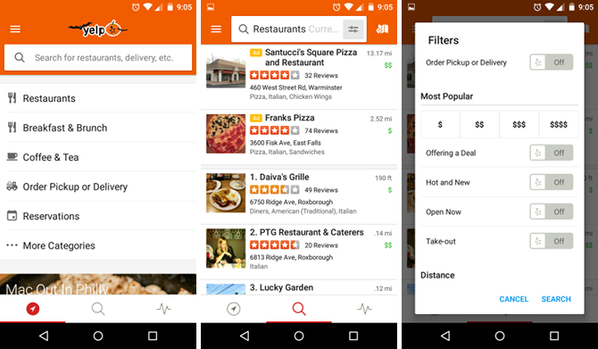 aplicaciones-android-buscar-comida-yelp