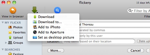 Acceso total a la cuenta de Flickr desde su Mac [MakeUseOf Giveaway] flickerydownload