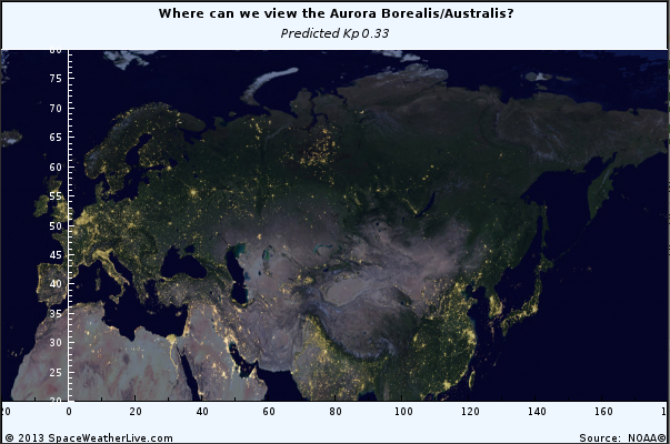 Visualización de aurora boreal