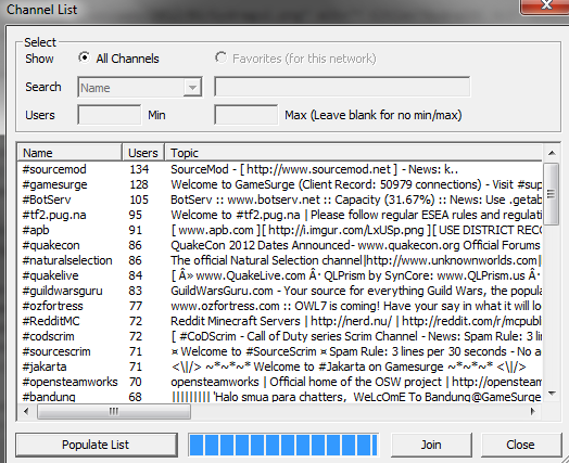 software de chat irc