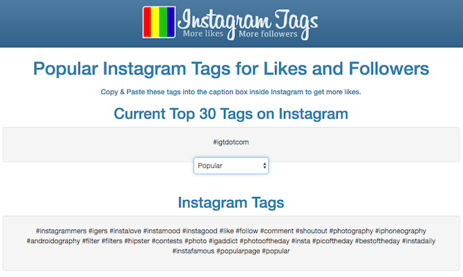 Las mejores herramientas de Instagram InstagramTags