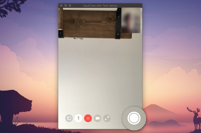 Botón del obturador de FaceTime Live Photo en una Mac