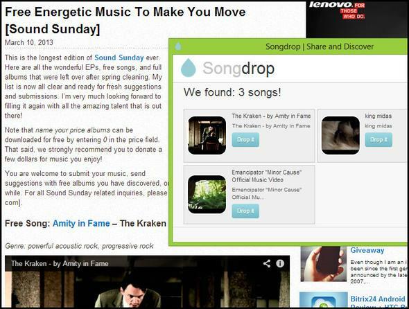 Songdrop: su servicio gratuito y favorito para guardar canciones que ni siquiera conocía hasta ahora Las canciones de Songdrop no se encuentran en muo