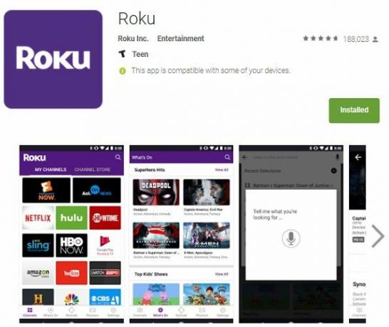 aplicación roku