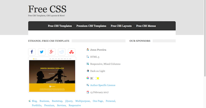 11 sitios de plantillas CSS: ¡no comience desde cero! css gratis