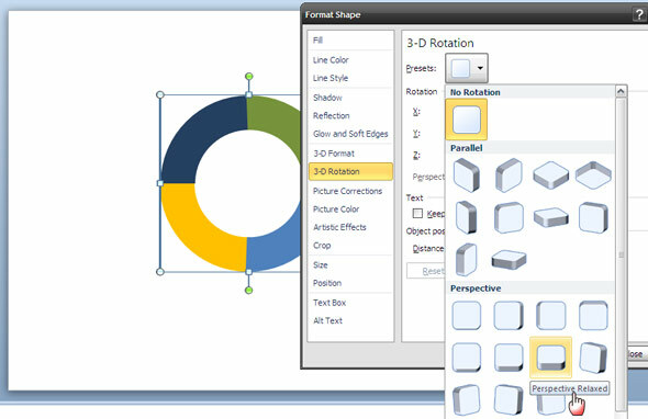 PowerPoint Art: Cómo crear un círculo tridimensional para mostrar un proceso cíclico ppt 3d circle07