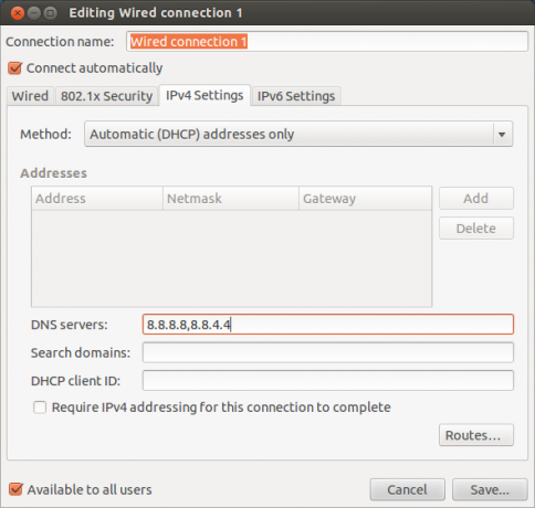 como cambiar dns