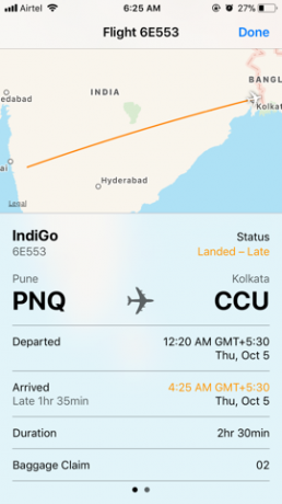 2 formas rápidas de verificar el estado de su vuelo en el mapa de seguimiento de vuelo de su iPhone iOS