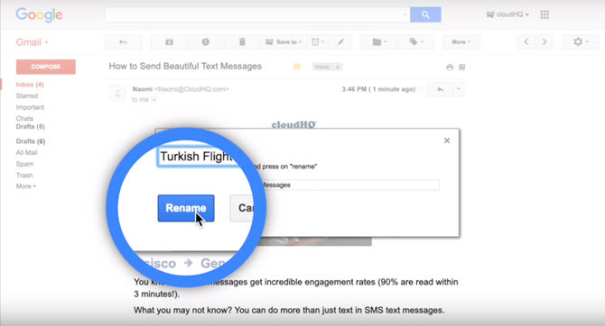 Cambiar el nombre del correo electrónico para Gmail
