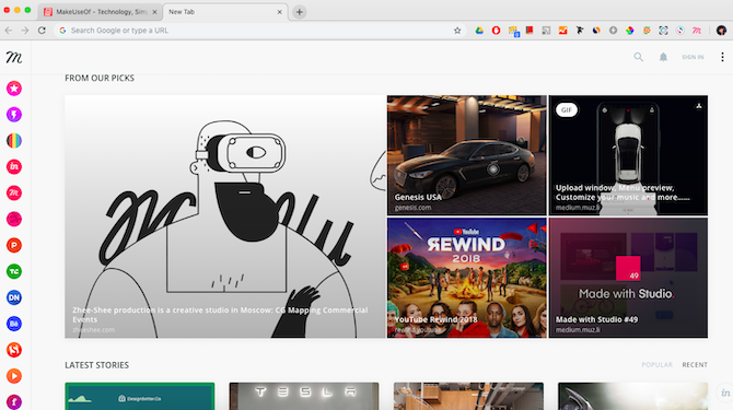 Muzli 2, una extensión de Chrome para inspiración de diseño