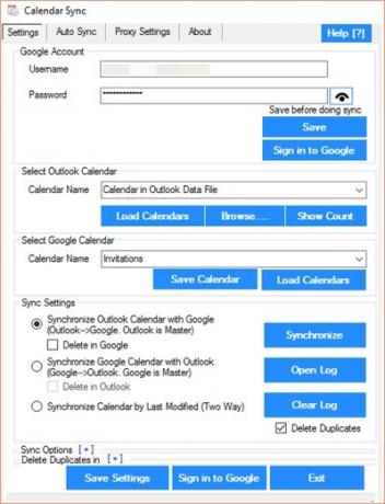 Sincronización de calendario para Outlook y Google Calendar 