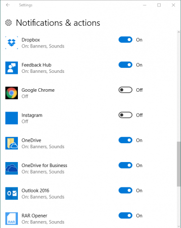 Cómo deshabilitar selectivamente las notificaciones de aplicaciones en Windows 10 Windows10 Notificaciones de aplicaciones