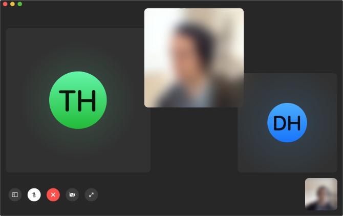 Llamada grupal de FaceTime en Mac