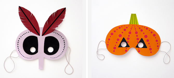 Imprimibles de Halloween - Máscaras de monstruos