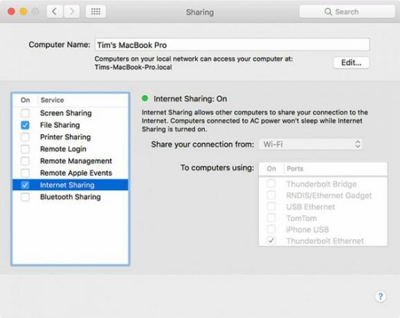 Compartir Internet en Mac