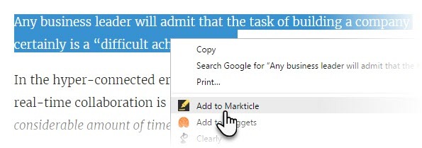 No solo marque artículos: guarde su progreso de lectura con esta herramienta ingeniosa Markticle Haga clic derecho