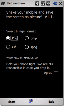 tomar captura de pantalla en Windows Mobile