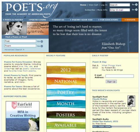 sitios web de poesía