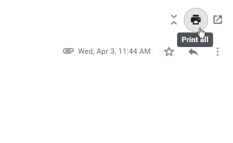 Haga clic en Gmail Imprimir todo