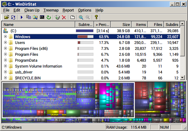 visualize-disk-space-windirstat