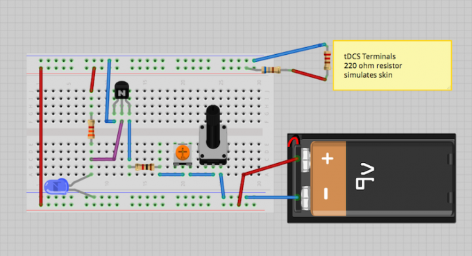 Zap Yourself Smarter With This DIY tDCS Brain Stimulator TDCS diagrama del circuito