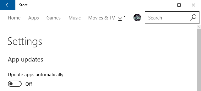 Actualizaciones automáticas de aplicaciones de la Tienda Windows
