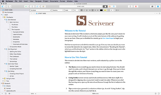 Los mejores programas para escritores creativos Scrivener