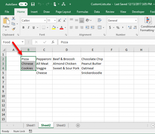 tipos de listas de Excel para facilitar la entrada de datos