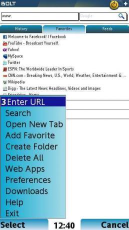 Bolt Browser: otro navegador móvil multiplataforma con soporte de video Scr000004