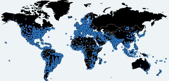 Mapa de infección de Necurs Botnet