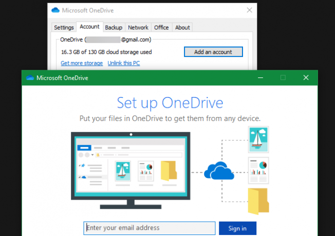 OneDrive Agregar nueva cuenta Windows