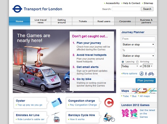 10 sitios web esenciales para visitar el transporte de Londres para el sitio web de Londres