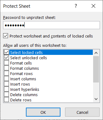 Proteger hoja con contraseña en Excel