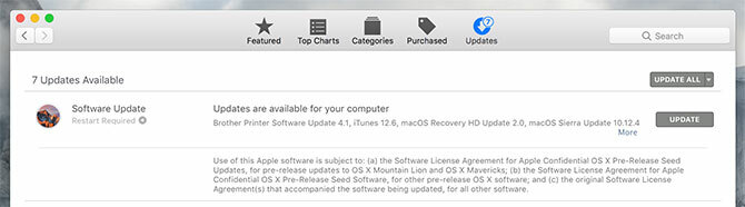 Actualizaciones de Mac App Store