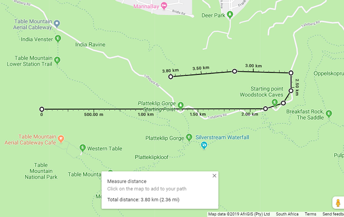 Google Maps mide la distancia de múltiples puntos