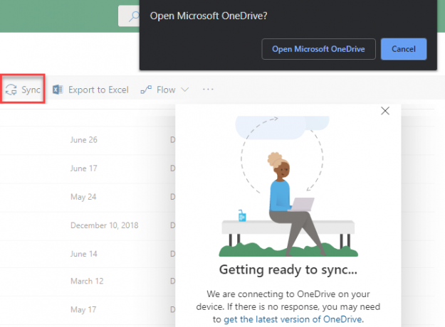 Microsoft SharePoint Sync para OneDrive