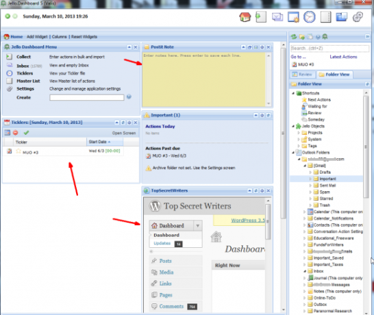 Transforme Microsoft Outlook en un organizador GTD con Jello Dashboard jello dashboard9