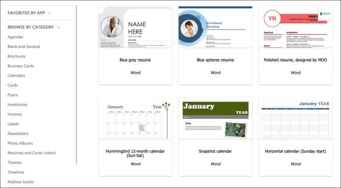 Plantillas de Word en línea de Microsoft Office