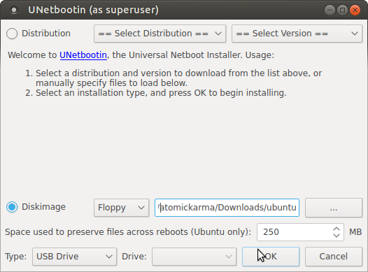 Mantenga una instalación portátil de Ubuntu con usted donde quiera que vaya muo linux live usb unetbootin